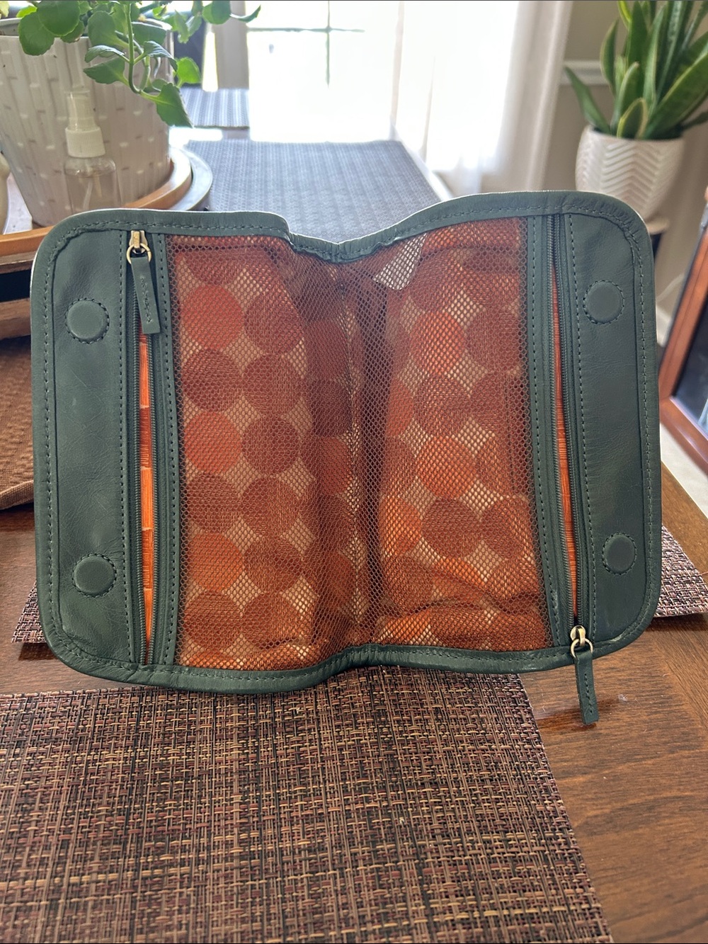 Men's Green Travel Toiletry Organizer Pouch